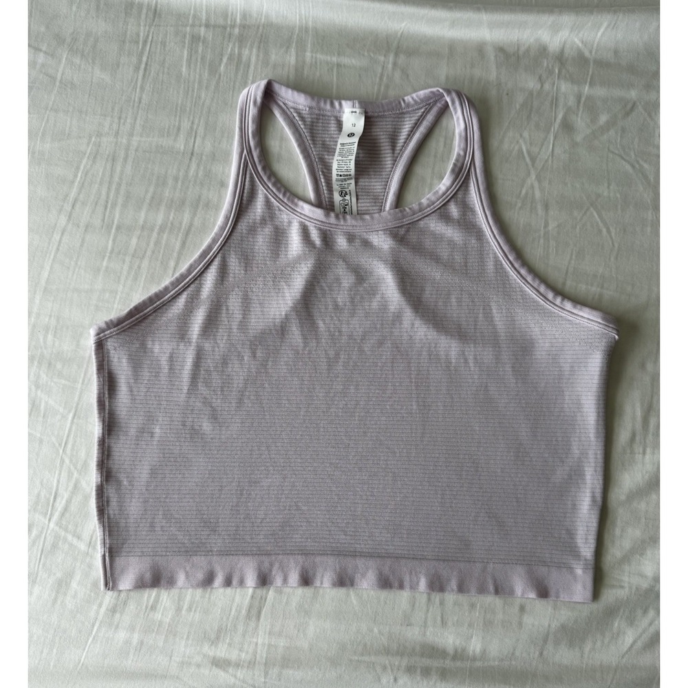 Lululemon Swiftly Tech Racerback Tank 2.0 Size 12 Pink Excellent Condition Gym